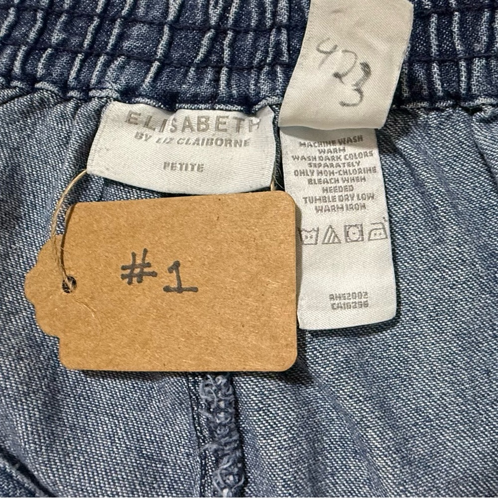 Liz Claiborne #1 Blue Ankle Jeans 100% Cotton Size 22 Petite 26.5” Inseam - Picture 5 of 15